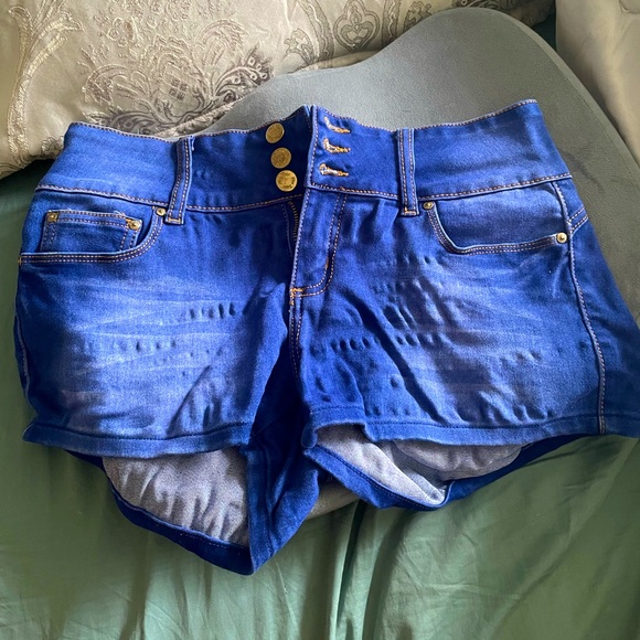 Denim high waist shorts - Picture 2 of 5